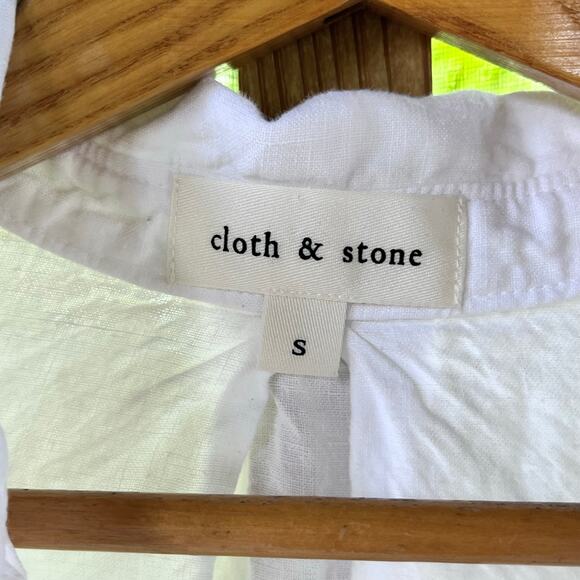 Cloth & Stone Women's White 100% Linen Button Down Top Size S - Picture 6 of 8